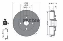 Задний тормозной барабан Textar 94036500