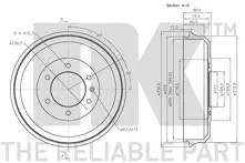 Задний тормозной барабан NK 251402