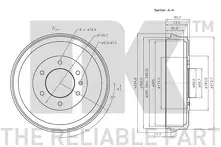 Задний тормозной барабан NK 251404