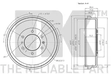 Задний тормозной барабан NK 251405