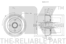 Задний тормозной барабан NK 252529