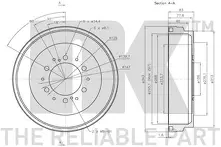 Задний тормозной барабан NK 254524