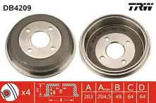 Задний тормозной барабан TRW DB4209