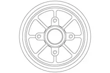Задний тормозной барабан TRW DB4220MR