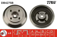 Задний тормозной барабан TRW DB4275B