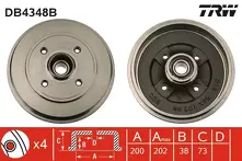 Задний тормозной барабан TRW DB4348B