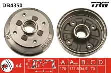 Задний тормозной барабан TRW DB4350