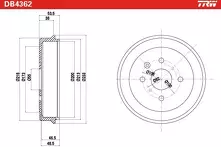 Задний тормозной барабан TRW DB4362