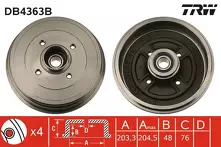 Задний тормозной барабан TRW DB4363B