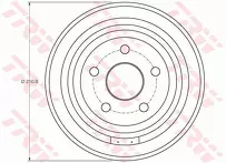 Задний тормозной барабан TRW DB4407