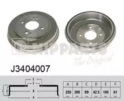 Задний тормозной барабан Nipparts J3404007