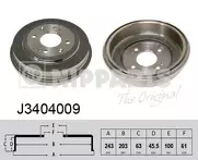 Задний тормозной барабан Nipparts J3404009