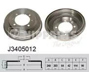 Задний тормозной барабан Nipparts J3405012