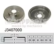Задний тормозной барабан Nipparts J3407000
