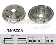 Задний тормозной барабан Nipparts J3408005