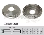 Задний тормозной барабан Nipparts J3408009