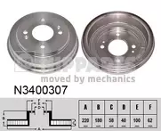 Задний тормозной барабан Nipparts N3400307
