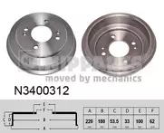 Задний тормозной барабан Nipparts N3400312