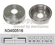 Задний тормозной барабан Nipparts N3400516