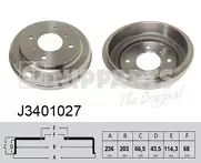 Задний тормозной барабан Nipparts J3401027