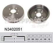 Задний тормозной барабан Nipparts N3402051
