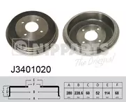 Задний тормозной барабан Nipparts J3401020