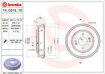 Задний тормозной барабан Brembo 14.C012.10