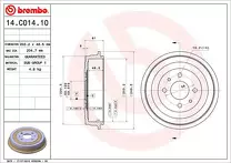 Задний тормозной барабан Brembo 14.C014.10