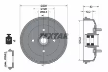 Задний тормозной барабан Textar 94042600