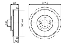 Задние тормозные барабаны Bosch 0 986 477 279