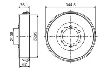 Задний тормозной барабан Bosch 0 986 477 297