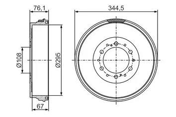 Bosch 0 986 477 297 <span>задний тормозной барабан</span>