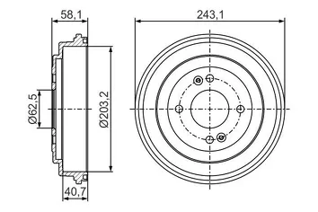 Bosch 0 986 477 298 <span>задние тормозные барабаны</span>