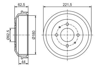 Bosch 0 986 477 299 <span>задние тормозные барабаны</span>