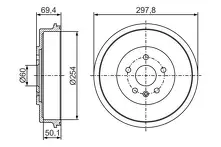Задние тормозные барабаны Bosch 0 986 477 302