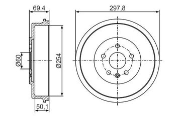 Bosch 0 986 477 302 <span>задние тормозные барабаны</span>