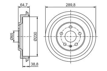 Bosch 0 986 477 307 <span>задние тормозные барабаны</span>