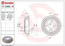 Задний тормозной барабан Brembo 14.C008.10