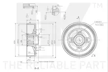 Задний тормозной барабан NK 253936