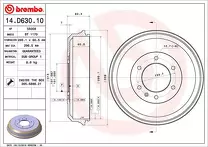 Задний тормозной барабан Brembo 14.D630.10