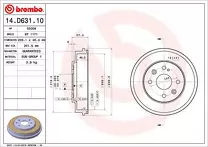 Задний тормозной барабан Brembo 14.D631.10