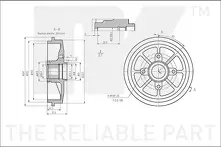 Задний тормозной барабан NK 251917