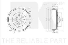 Задний тормозной барабан NK 252550