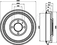 Задний тормозной барабан Japanparts TA-0907