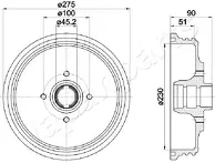 Задний тормозной барабан Japanparts TA-0908