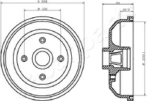 Задний тормозной барабан Japanparts TA-0406