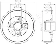 Задний тормозной барабан Japanparts TA-0710