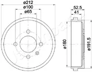 Задний тормозной барабан Japanparts TA-0912