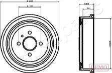 Задний тормозной барабан Japanparts TA-0404C