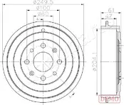 Задний тормозной барабан Japanparts TA-0606C